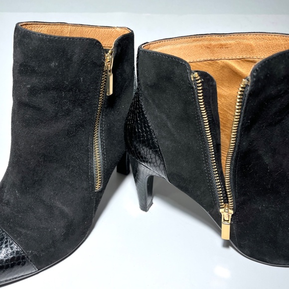 Sofft Makayla Suede Snakeskin Cap Toe Booties - Picture 7 of 14